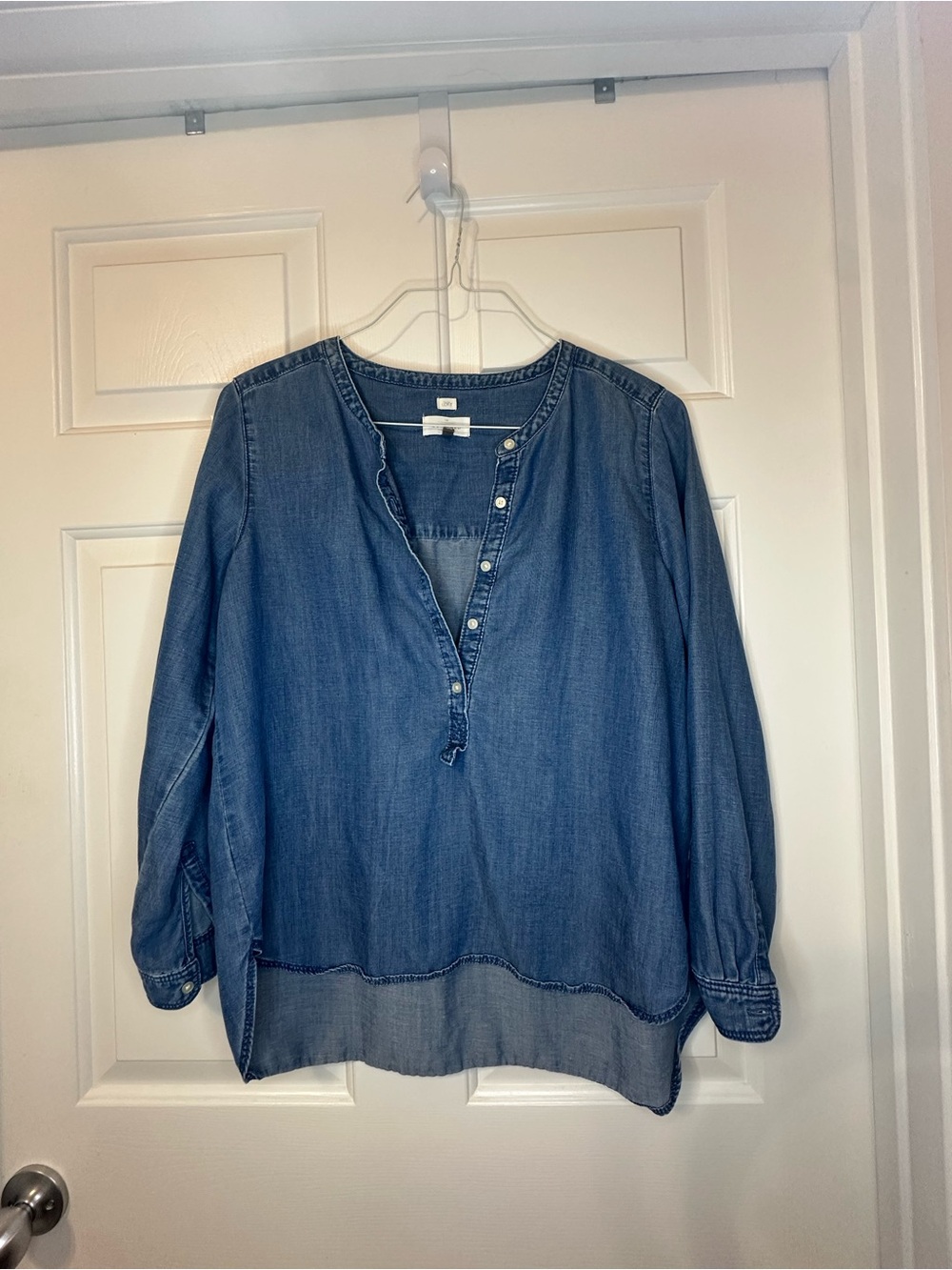 LOFT Women’s Indigo Denim Tunic Blouse